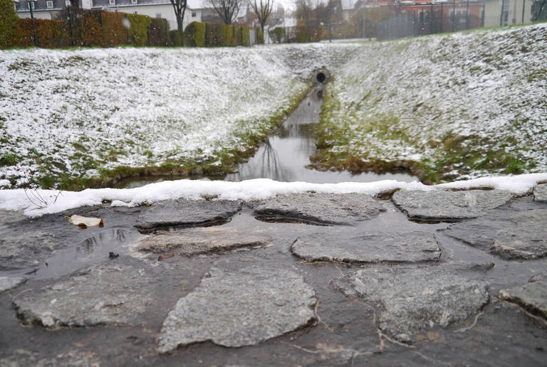 Rainwater retention basin Rehau, Germany